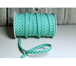 Spaghetti Band Kordel 7mm Polka Dots Pünkchten mint